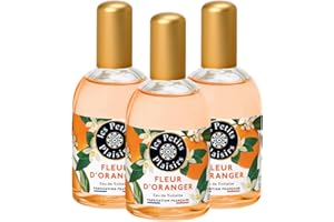 Les Petits Plaisirs - Lot de 3 - Eau de toilette Fleur d’oranger. Eau de toilette femme, Florale & Lumineuse. Coffret cadeau. Made in France. 110ml