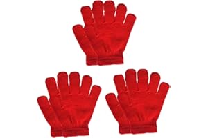 SRICAM 3 Pairs Kid's Winter Magic Gloves, Toddler Gloves Children's Winter Knitted Stretchy Gloves Christmas Gifts for 3~10 Years Old Kids