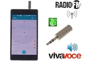 TECHNOMEDIA Metal AntJackII antenna radio FM simula auricolare viva voce per Smartphone cellulari jack 3,5 mm metallo