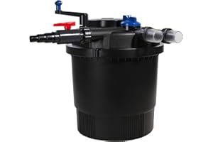 AQUAFORTE Filtro Pressione GPF-20000 (36 Watt), Potenza 36 Watt, Tensione 230 V, frequenza 50 Hz, Ingresso/Uscita 32/38 mm, Adatto per stagni Ornamentali Fino a 40.000 Litri