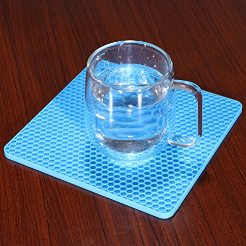 flintronic Silikon Topfuntersetzer / Topflappen, Küche Silikon-Matte Rutschfeste, Hitzebeständig bis zu 230°C, Geschirrspüler Sichere für Topflappen, Topfhalter, Topfschoner, Deckelöffner,4 Pcs - 6