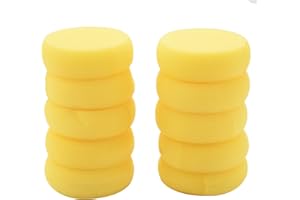 DEHUMI 10 Stücke Runde Synthetische Künstler Farbe Schwamm Schwamm Malerei Keramik Aquarell Kunst Schwamm Gelb 2.75