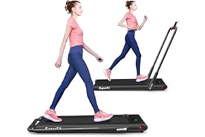 GOPLUS Tapis Roulant Elettrico Pieghevole, Velocità Regolabile 1-12 km/h, Altoparlante Bluetooth e Display a LED, con Telecomando e Supporto per telefono, Portata 120 kg (Nero(senza braccioli))
