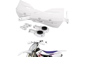 ANXIN 7/8" and 1 1/8" Aluminum Motocross Handguards Universal Hand Guards For Dirt Bike Motorcycle MX Supermoto Racing ATV Quad KAYO (White)