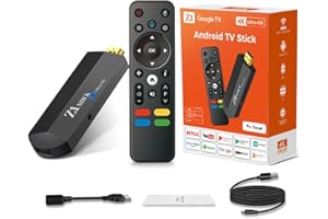 SZSEYNMY Android TV Stick 4K 16GB WiFi5 2.4G/5.8Ghz BT5.0 Control de Voz Smart TV Stick Home Player (IPTV)