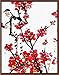 Produktbild DIY Vorgedruckt Leinwand-lgemlde Geschenk f¨¹r Erwachsene Kinder Malen Nach Zahlen Kits mit Holzrahmen Home Haus Dekor - Pflaumenbaum 15.75 * 19.69 inch