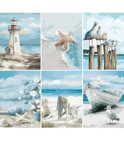 Fumupe Peinture Par Numéros 20x30 Cm – Paysage Lunaire Avec Cadre Bois, 3 Pinceaux, Peintures Acryliques – Loisir Créatif Adulte Et Enfant, Idée Cadeau DIY