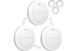 Safeliveo Rauchmelder Vernetzt mit 10 Jahre Batterie, Stummschaltung und Test Feuermelder Vernetzt mit 85dB Akustischer Vernetzter Rauchwarnmelder für Schlafzimmer Keller und Lagerräume 3er Set