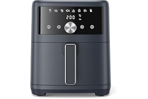 ‎INNSKY Innsky Hot Air Fryer Airfryer 6L, 8-in-1 Hot Air Fryer XXL 1500 W Air Fryer with LED Touch Screen, Energy Saving and Time Saving, Dishwasher Safe, 50 dB Quiet, 3-5 People, Grey