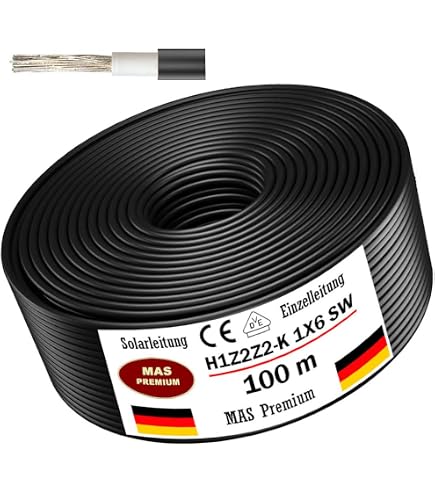 Cavo Solare 4mm² E 6mm² In Rame, Connettori MC4 – Prodotto In Germania, Resistente Al Gelo (fino A 1500V)