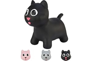 Hoppimals Tootiny Animal Gonflable à Sauter Chat, Animal à Sauter, Jouet Gonflable à Sauter - Stimule la motricité - A partir de 12 Mois - avec Pompe à air Incluse
