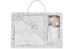 variouss Manta de Burbuja para Bebe y Dou Dou Osito (Blanco)