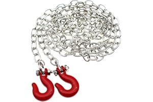 Senmubery 1:10 RC Kriecher Zubehhr Abschlepp Kette Mit Anhhnger Haken FüR Axial SCX10 90046 CC01 D90 D110 TF2 RC Kletter Wagen