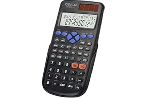 OSALO Engineering/Scientific Calculator 240 Functions 2-line Display with Slide-on Cover for Secondary School (OS 82MS Pro), Black