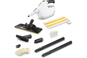 Kärcher Steam Cleaner SC 1 Multi & Up Extra, heating time: 0.5 min, area performance: 30m², tank: 0.2l, weight: 1.6kg, EasyFix floor nozzle large, 1 large microfibre floor cloth, descaling cartridge