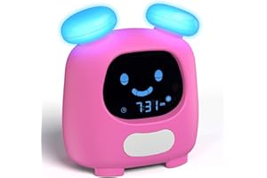 i-box Blinky, Alarm Clock for Kids, Sleep Trainer Clock, Bedtime Night Light and Wake Up Light, Sleep Aid for Kids, Soothing Sounds and Lullabies, Gift For Kids Christmas Birthday