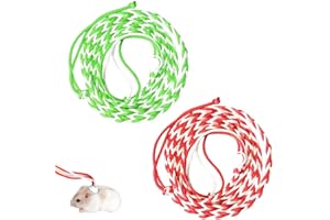 EIHI 2 Pièces Harnais Et Laisse Pour Hamster, Corde De Marche RéGlable En Nylon Pour Animal De Compagnie Convient Pour Cochon D'Inde Chinchillas Furet Rat Souris éCureuil Gerbille Petit Animal, A