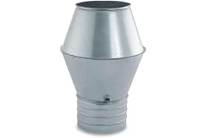 CAEXVEN Sombrerete Tipo JET para Conductos en Acero Galvanizado - Serie Lisa y Helicoidal - 250 mm