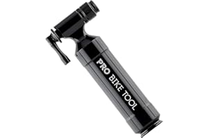 Pro Bike Tool Gonfiatore di CO2 con contenitore per cartucce di stoccaggio rapido, facile e sicuro, per Presta e Schrader, pompa per pneumatici da bicicletta per bici da strada e mountain bike,