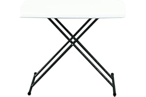 RESOL GRUPO RESOL Easy Mesa Plegable 49,5x75,5 cm | Plástico Blanco y Acero | Mesa Jardín Multiusos Picnic Camping Catering | Resistente - Fácil Mantenimiento y Almacenaje | Mesa Auxiliar hasta 4 Personas