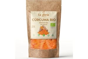 LA GLORIA MEDITERRÁNEA Cúrcuma en Polvo Ecológica 100% Bio Natural y Orgánica 200g | Alta en Curcumina | Superalimento Vegano