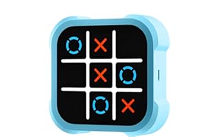 SOLLEE Elektronisches Tic-Tac Toe-Spiel, Tic-Tac Toe Bolt, Digitales Tic-Tac Toe-Spiel, Tragbare Reisespielkonsole Für Kinder, Lustiges Schachbrettspiel Zappelspielzeug Für Jun-gen Und Mädchen (Blau)