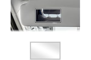 Adiwo Miroir de courtoisie de voiture, 1 PCS petit Miroir de Maquillage de Voiture,Miroir Pare Soleil Voiture,Miroir de maquillage autocollant,Miroir HD pour voitures et aux salles de bains(110*65mm)