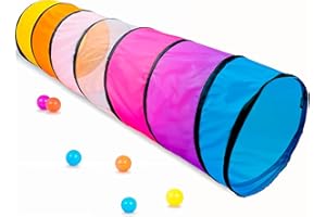 NUBUNI Tunnel Bambini XL 180 cm. : Tunnel per Bambini Psicomotricita Materiale : Tenda Tunnel Bambini : Tubo Bambini : Tunnel Tubo : Gioco Bambini : Giochi per Natale : Giochi Psicomotricita B