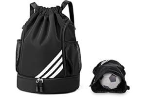 HSLXBY Borsa sportiva con coulisse,Sacca Sportiva,Sacca con Coulisse,Borse da Palestra con Coulisse,Sacca da Spiaggia Impermeabile Oxford,Può contenere palloni da basket e da calcio