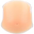 Jiawu Fake Pregnancy Belly, Lifelike Silicone Artificial Pregnant Tummy Fake Pregnancy Bump with Straps, Fake Pregnant Belly for Performance, Advertising (4-5 Months)