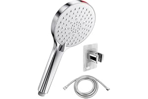 SREWOHS Energooszczędna słuchawka prysznicowa z uchwytem na wąż, ekonomiczna głowica prysznicowa z wężem 1,6 m, energooszczędna słuchawka prysznicowa, energooszczędna słuchawka prysznicowa,