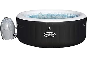 BESTWAY Lay-Z-Spa 54123-BNNX16AB02 Miami Hot Tub, Airjet Inflatable Spa, 2-4 Person - Black