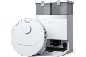 ECOVACS DEEBOT T30C Omni GEN2 Aspirateur Robot avec Station, 25000Pa, Lavage à l'eau Chaude 75℃, Serpillière OZMO Turbo 2.0, Brosse ZeroTangle 3.0, Nettoyage Humide adaptatif, Blanc