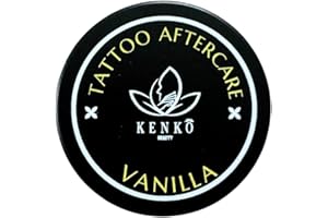 KENKO BEAUTY Tattoo Aftercare 30g | Keeps Tattooed Skin Hydrated & Bacteria Free! | Vegan and Organic Tattoo Cream (Vanilla)