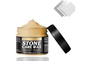 QINZIEN Granite Polish,Stone Maintenance Polishing Wax,Granite/Quartz Worktop Cleaner,Marble Cleaner,Waterproof Protector,Anti-Stain Formula,St one Polishing Care W ax,Natural S tone Sealer,W ax Polish,85g