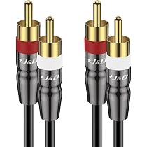 Cavo Audio Stereo RCA-RCA 10ft Gator Cable - Placcato Oro, Schermato, Nero