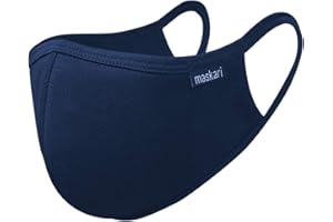 Maskari Reusable 3 Layer Face Mask | HeiQ Viroblock | Breathable & Sporty | Sizes for Men, Women, Teens & Kids | With & Without Adjustable Ear Loops