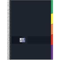 Oxford, Cahier A5 quaillé 5 x 5, couvercle en plastique, 160 feuilles
