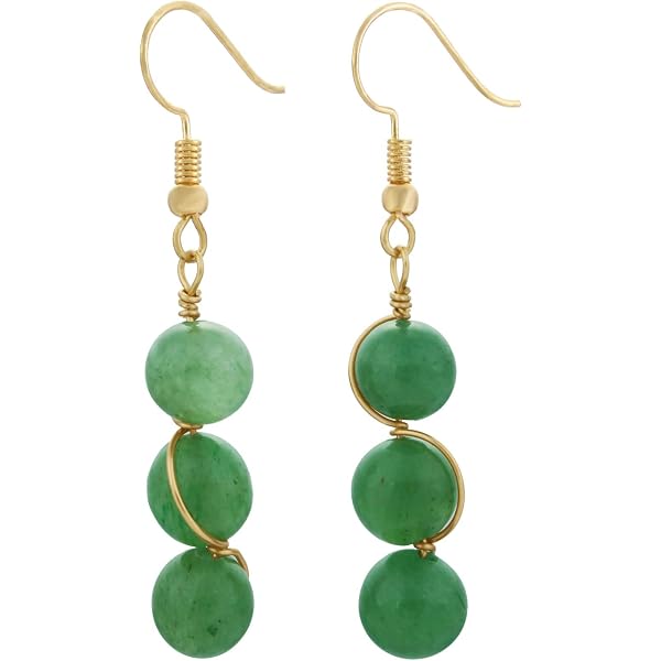 Malachite Earrings Gold Dangle, Boho Smooth Green Gemstone 14k Gold Silver Rose Gold Dangly Handmade Birthstone Artisan Jewelry For Women