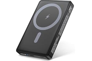 Pohicoo Powerbank para Magsafe 10000mAh, Qi2 Portati Bateria Externa Carga Rapida Magsafe, PD 20W USB-C inalambrico Power Bank Magnetico para iPhone 16/15/14/13/12/Pro/Pro MAX