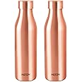 MILTON Copper Charge 1000 Water Bottle, Set of 2, 930 ml Each, Copper | 100% Leak Proof | Office | Gym Bottle | Yoga | Home | Kitchen | Hiking | Treking | Travel