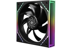 Thermalright TL-M12 120mm CPU ARGB Fan with Mirror Light Effect - PWM Silent Desktop Cooler with 1500RPM Speed, Black