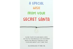 Lucor Secret Santa Gifts,Merry Christmas Gifts,Christmas Stocking Fillers Gifts,Special Wish from Secret Santa,Christmas Wish Bracelet