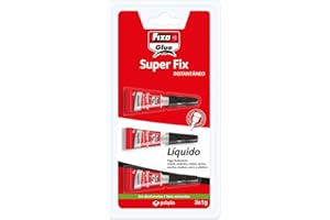 Fixo Glue - Pegamento Instantáneo Líquido Super Fix Liquido 3X1 Gramo, Perfecto para Reparaciones Rápidas y Duraderas, Cierre Seguro