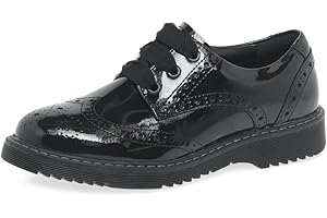 Start-rite Impulsive II Girls Black Leather Lace Up School Shoes