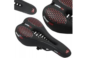 GENÉRICO Sella per bicicletta per montagna o strada | Ergonomico, comodo e traspirante - Alcochado con gel | Sedile bici MTB o strada ad alte prestazioni - 28 x 13 cm