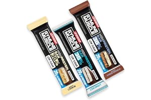 Enervit Gymline Muscle Variety Pack 36% High Protein Bar 30 Barrette : 10 Barrette Gusto Cocco, 10 Barrette Gusto Choco-Vaniglia, 10 Barrette Gusto Cookie, Enervit Barrette Proteiche Barrette Gymline