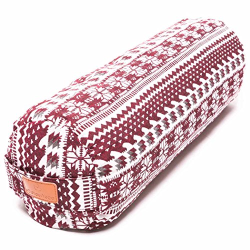 Rundes Yoga Bolster »Krishna« mit Bio-Dinkelspelz (kbA) / Länge ca 68cm & Durchmesser ca 22cm – ideal als Yogakissen / Zafukissen / Meditationskissen / Meditiationsunterlage – hoher Sitz-Komfort dank Dinkelspelzfüllung / maschinenwaschbar & hautfreundlich. Ideale Hilfsmittel / Accessoire (Sitzkissen) für längere Meditationen - 2