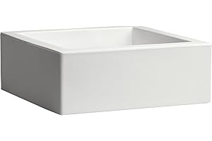 Tecnokit Nicoli Macetero cuadrado Minos de resina, jardinera cuadrada elegante para interior y exterior (60 x 60 x 22,5 cm, blanco)