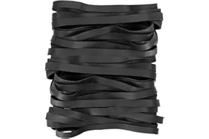 TONGBOKE 100 Pièces Elastiques Caoutchouc, 8.5cmX5mm Largeur Noir Pièces Bande Caoutchouc, Réutilisation Sangle Elastique, Rubber Band Utilisé pour Fourniture Bureau, Famille, École